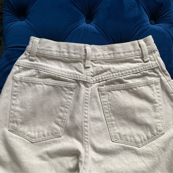 Vintage Wrangler - Cream Tapered Mom Jean Denim Jeans - size 8